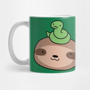 Snake and Sloth Face Mug